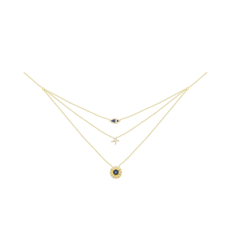 APM简约三层叠带项链