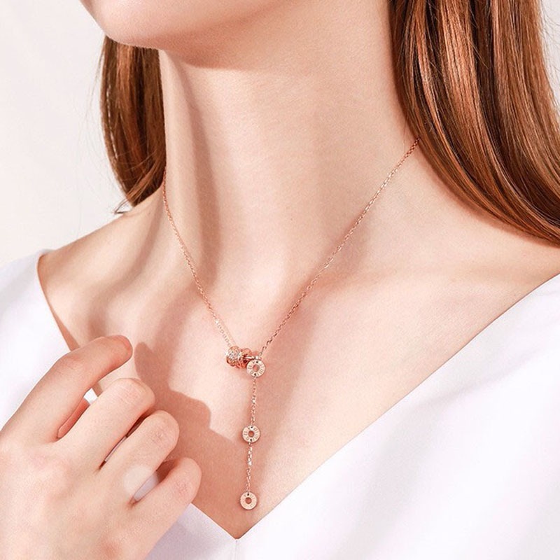 莞晗小蛮腰925银锁骨项链