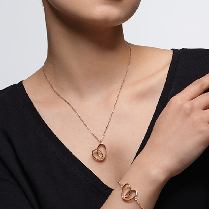 CK暖心系列玫瑰金项链