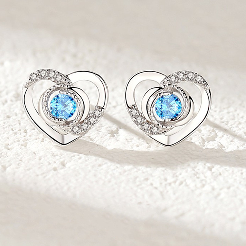 沉鱼落雁海洋之心精美银耳饰