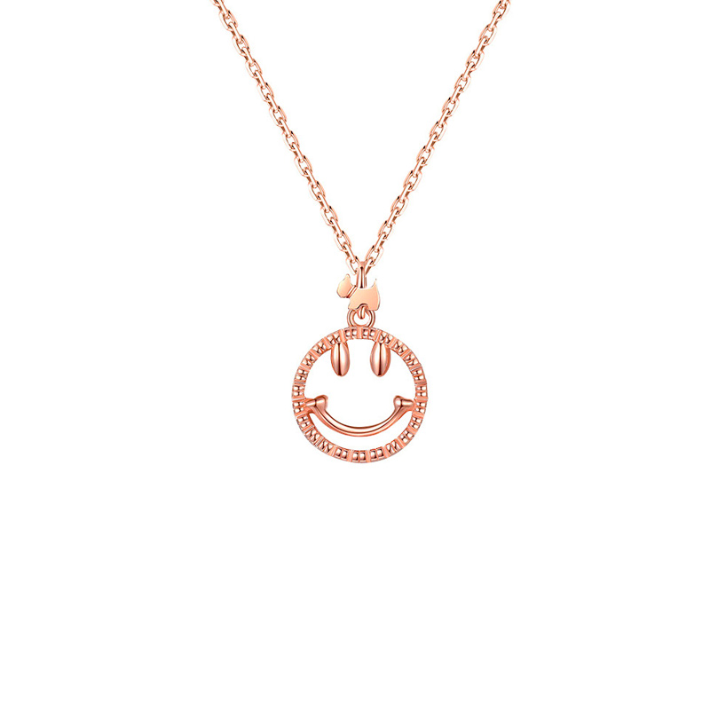 瑷嘉莎 镂空笑脸 项链