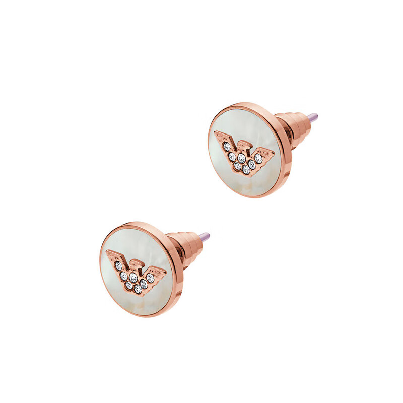 阿玛尼 母贝鹰标耳钉