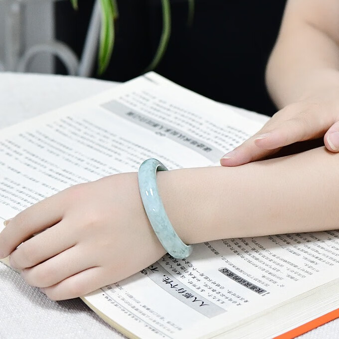 千载一玉 飘花翡翠手镯