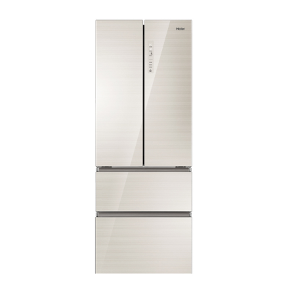 海尔 彩晶玻璃法式冰箱