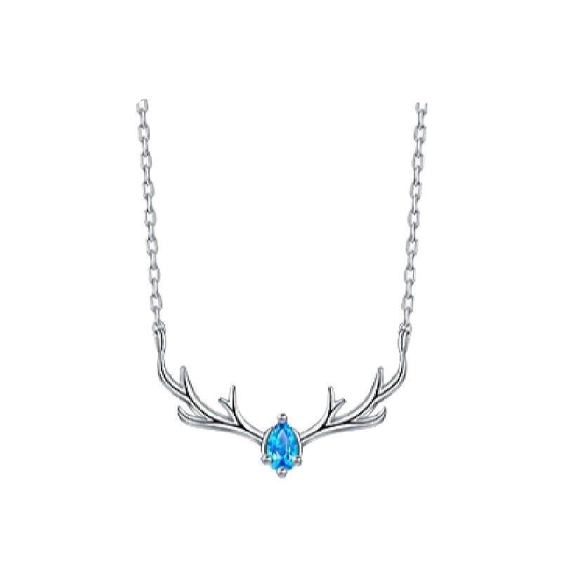 卡蒂罗鹿角锆石项链