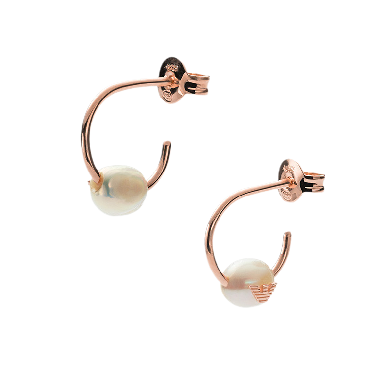 阿玛尼 珍珠开口耳环