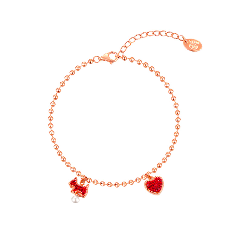 瑷嘉莎 珍珠小狗手链