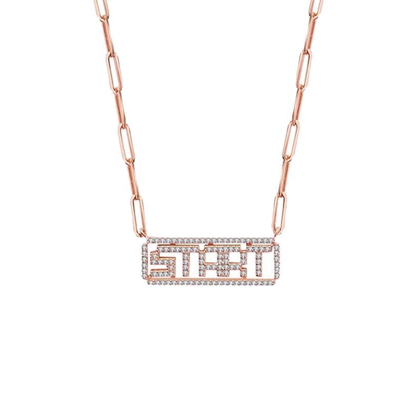 AGATHA 字母牌 项链