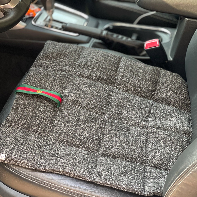 车佰顺 亚麻黑棕色汽车座垫