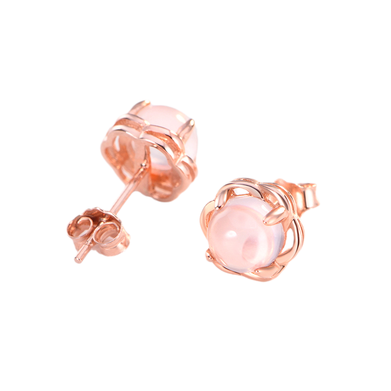 法蔻 玫瑰金耳钉