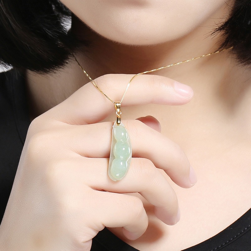 凤禧 平安扣玉叶 翡翠吊坠