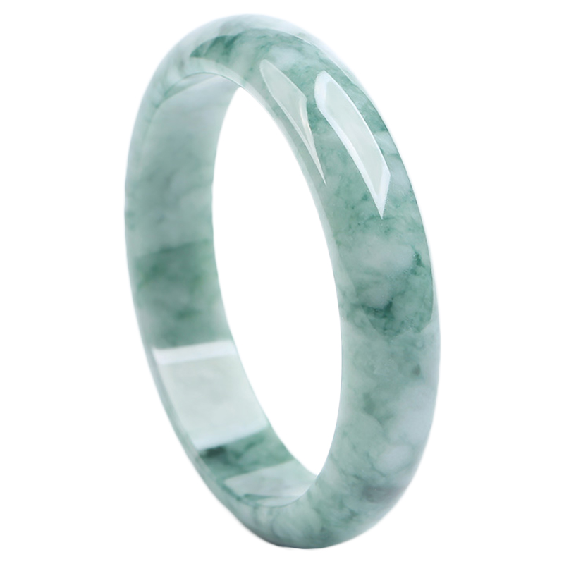 凤禧 双色带绿翡翠手镯