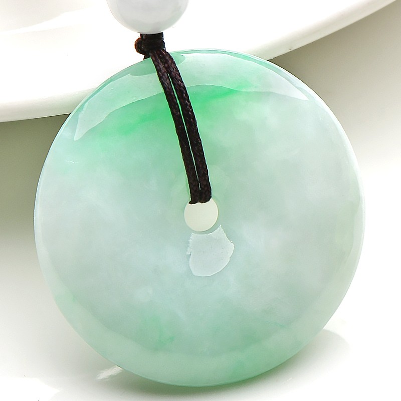 可玉可求 平安扣翡翠吊坠