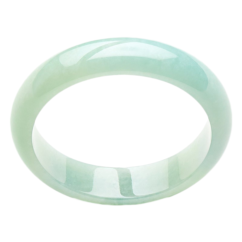 玉乡情 飘花翠绿翡翠手镯