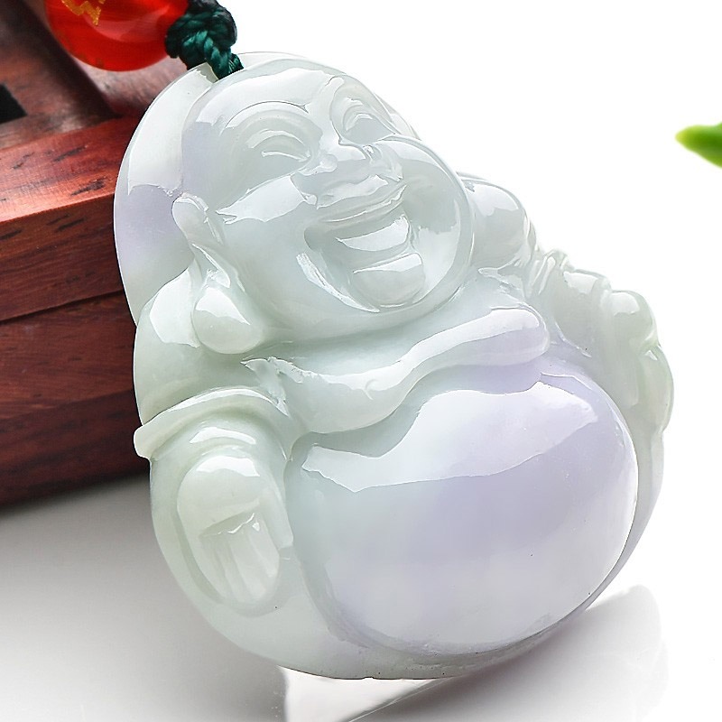 千载一玉 翡翠冰糯弥勒佛 吊坠
