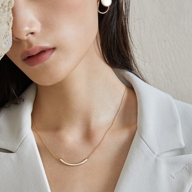 AJIDOU几何线条元素项链