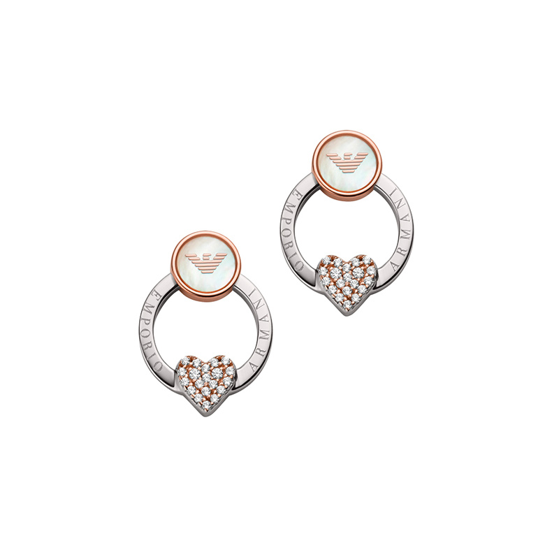 阿玛尼 logo点缀 耳饰