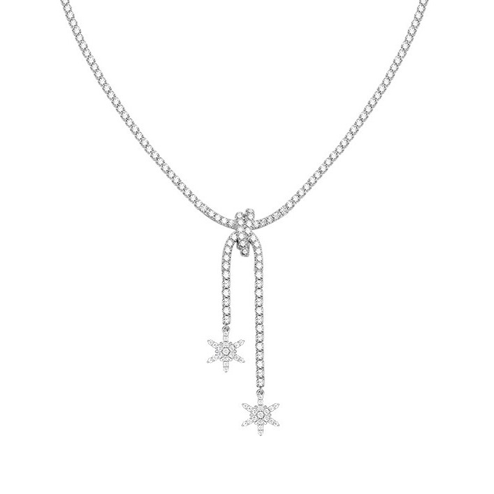 何方珠宝 许愿雪花项链