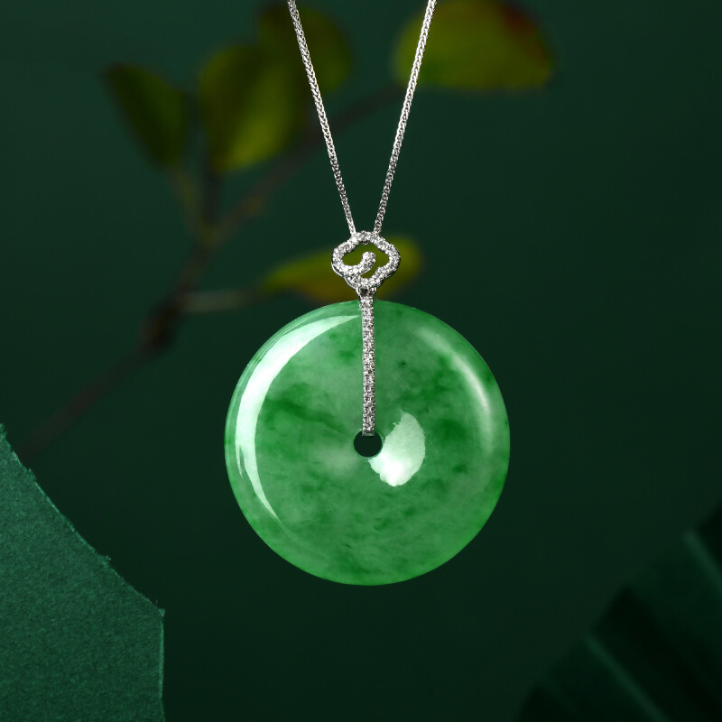 玉和祥 平安扣翡翠吊坠