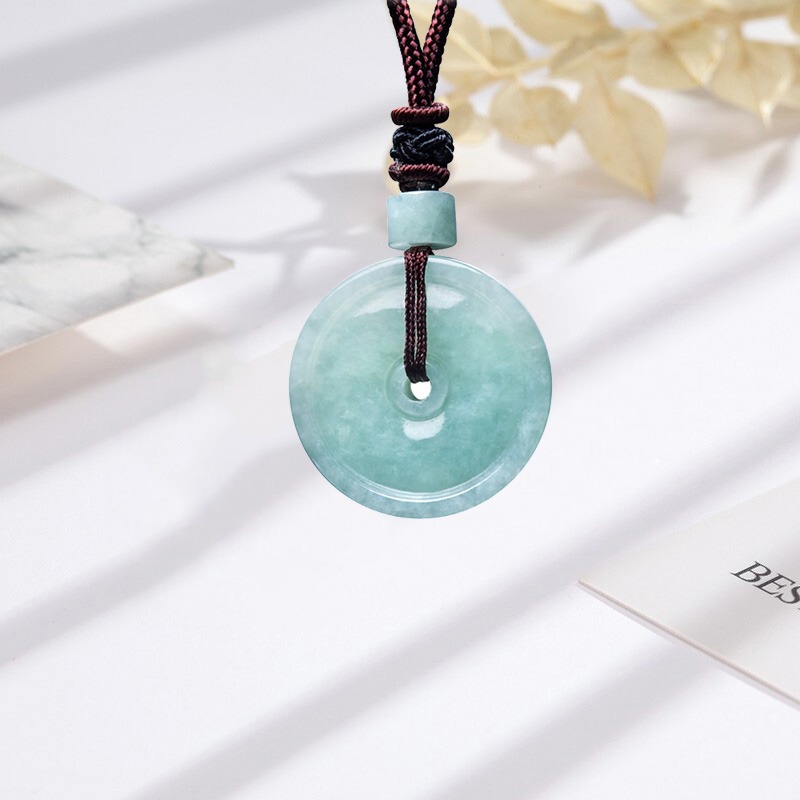 周大福 平安扣翡翠吊坠