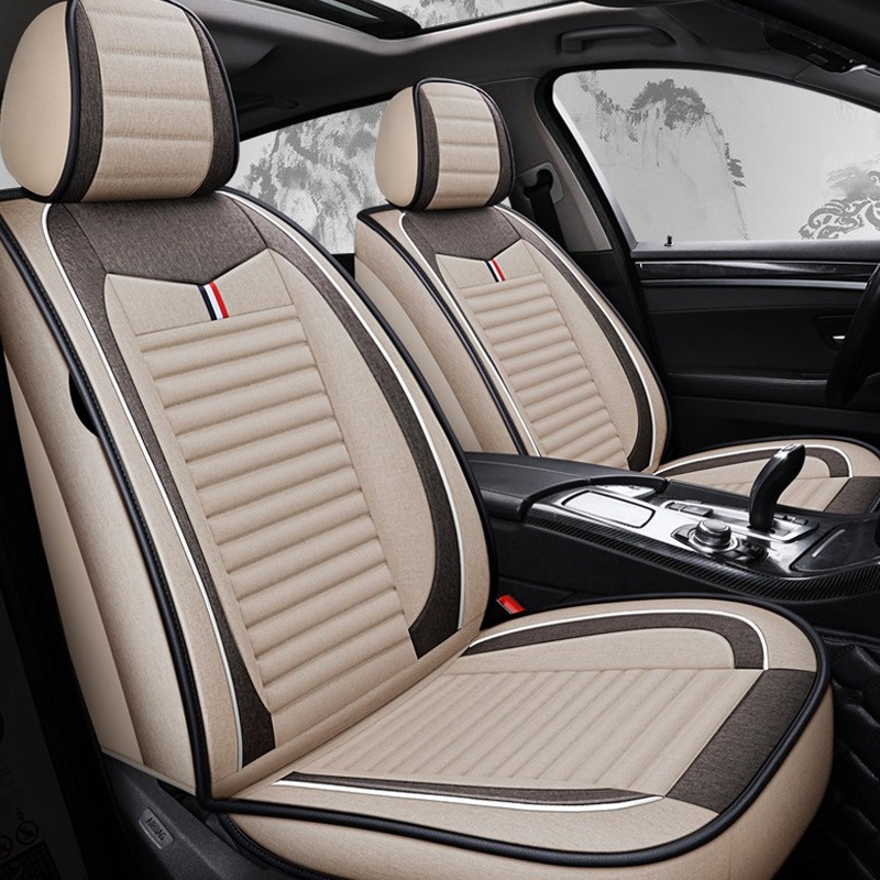 翰静 仿亚麻布 汽车坐垫