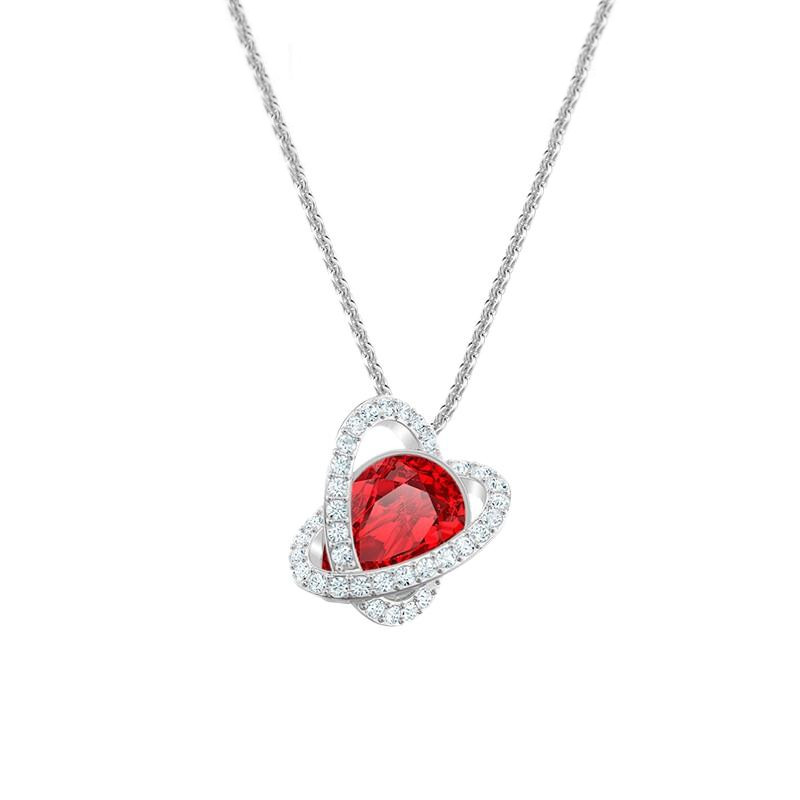 施华洛世奇 红色爱心 项链