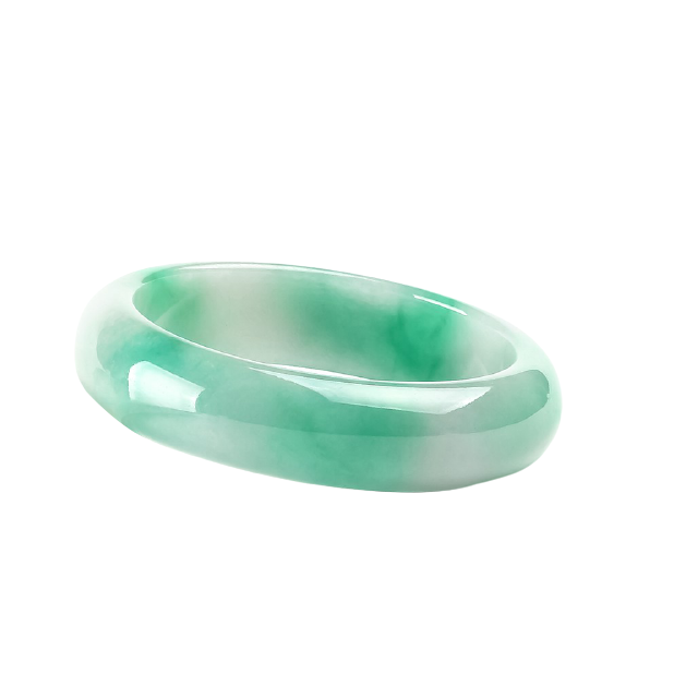 珑翠福 天然糯冰种翡翠手镯