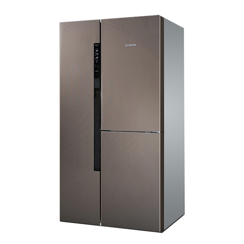 博世 胡桃木金属门冰箱