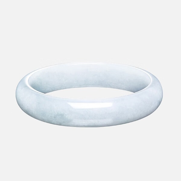 周大福 飘花圆镯造型翡翠手镯