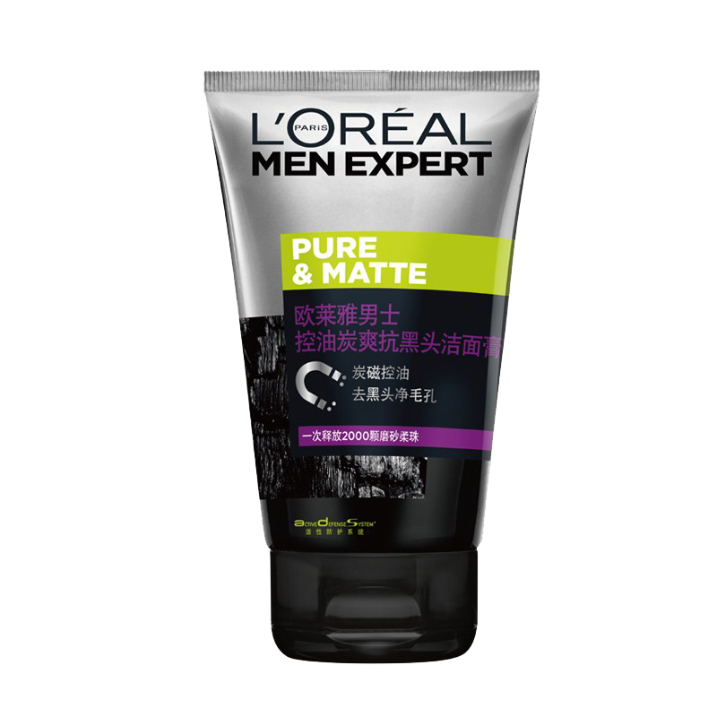 欧莱雅 控油抗痘磨砂洁面乳