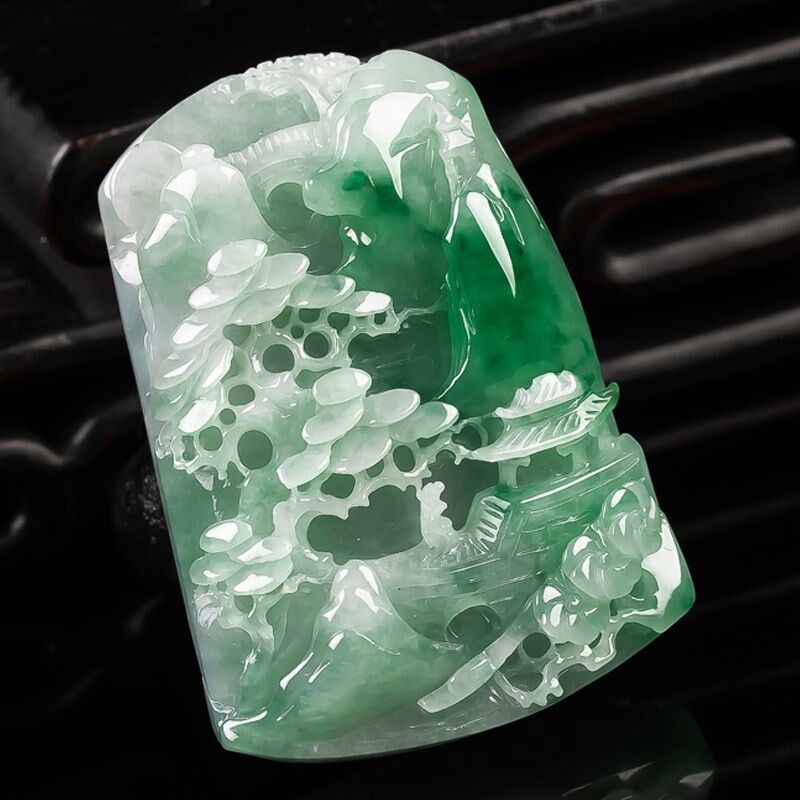 善缘泽 山水牌 吊坠