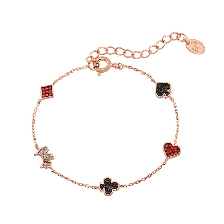 AGATHA 扑克爱心手链