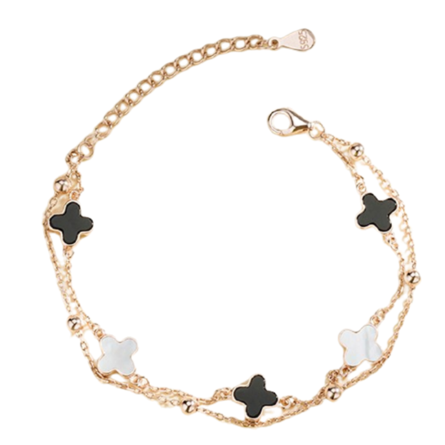 grace双层四叶草手链