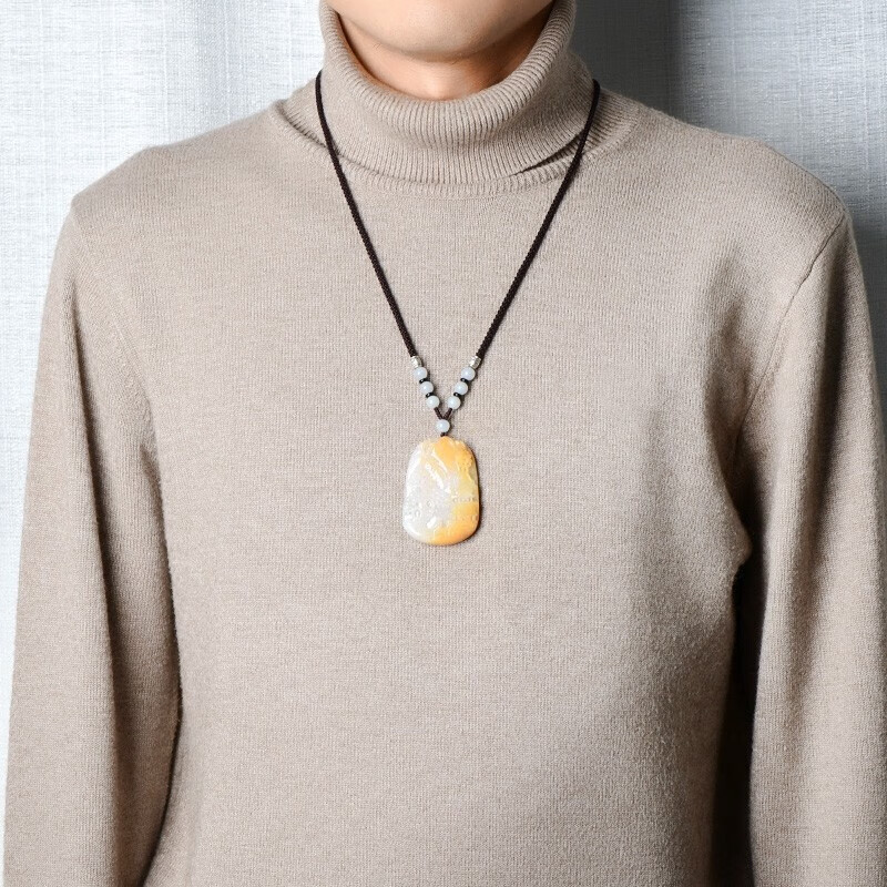 千载一玉 飘黄 翡翠吊坠