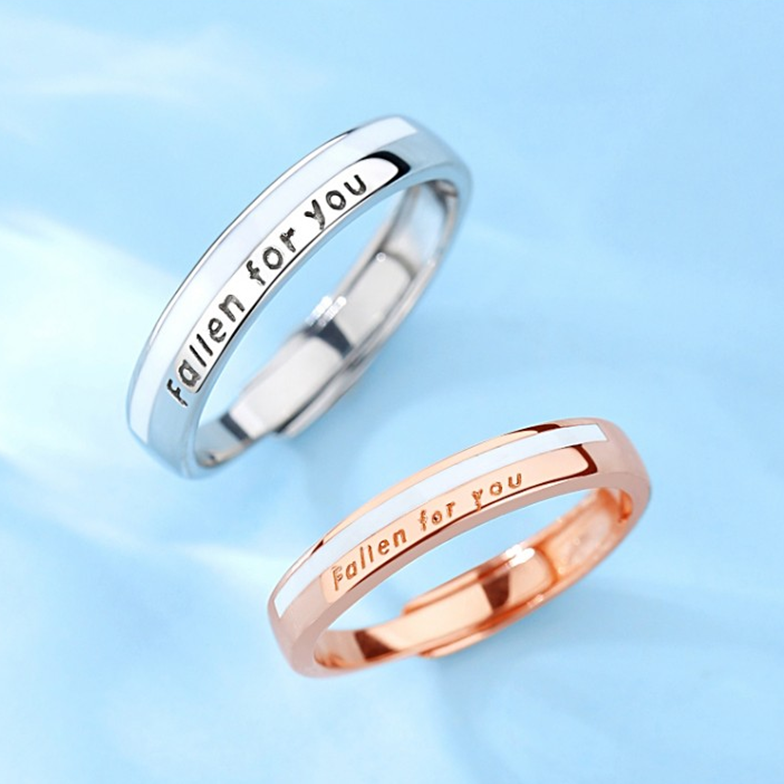 沉鱼落雁简约个性开活口戒指