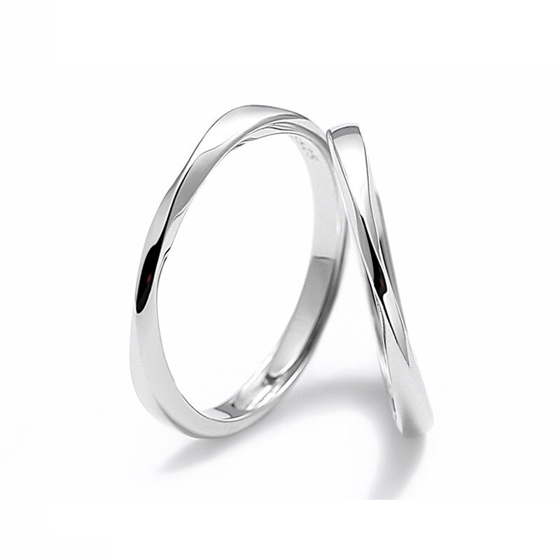 朵洛蒂 莫比乌斯环纯银对戒