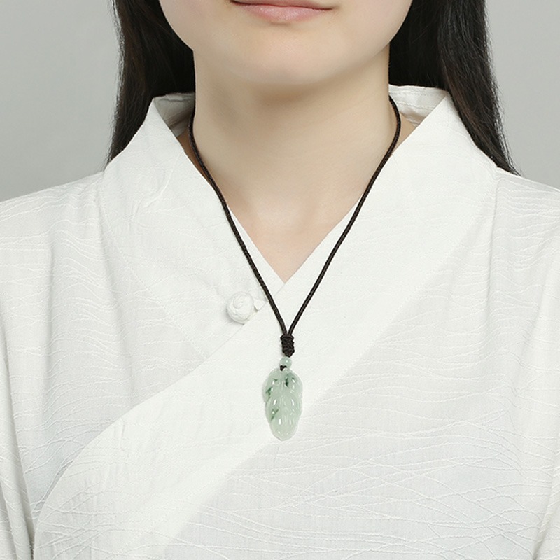 凤禧 玉叶造型 翡翠吊坠