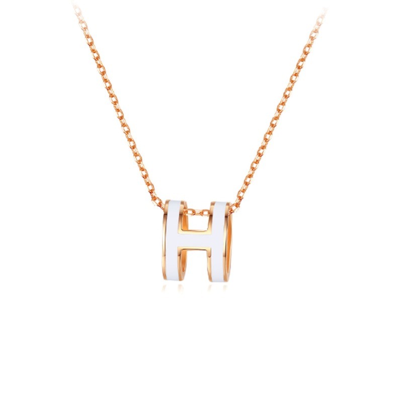 MZMZ 设计感H字母项链