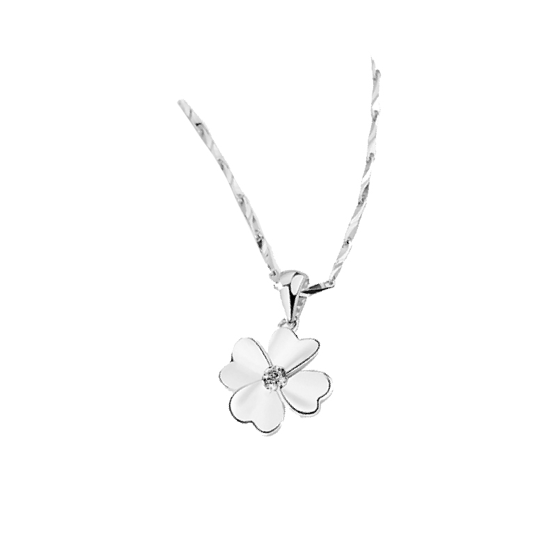 唯一四叶草纯银项链