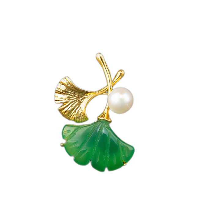 知见文创工坊 银杏叶胸针