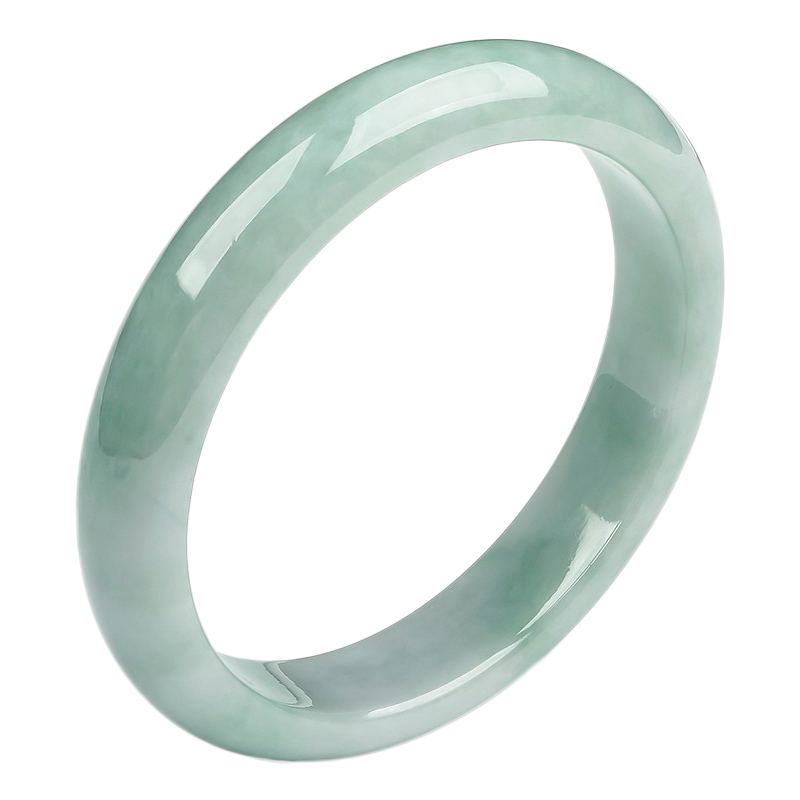 金一 细糯绿底天然翡翠手镯