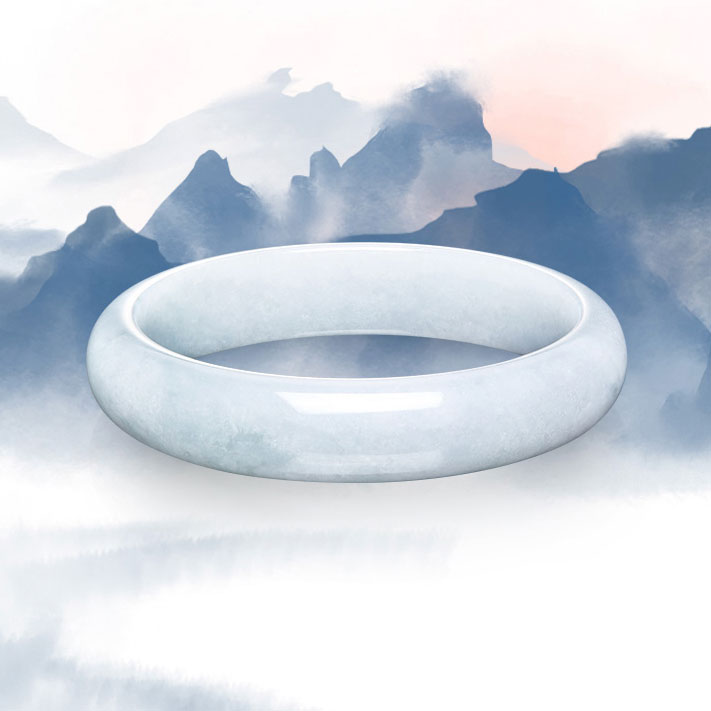 周大福 耐磨圆柱翡翠手镯