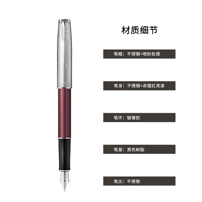 派克高端钢笔集合，卓尔赤霞红墨水笔锦鲤礼盒