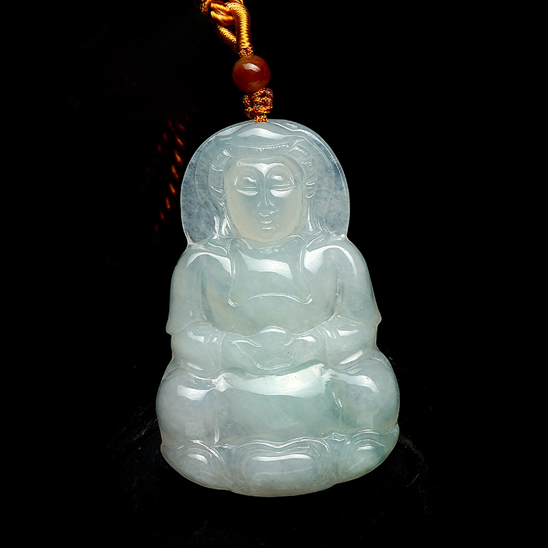 七彩云南 观音翡翠吊坠