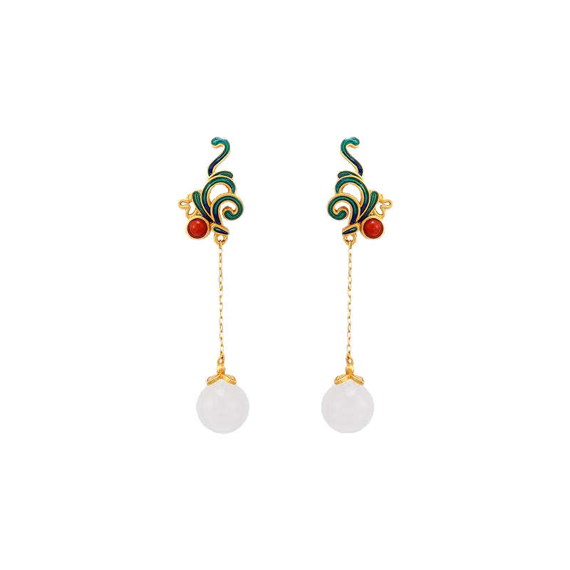 宫典古法金色耳环