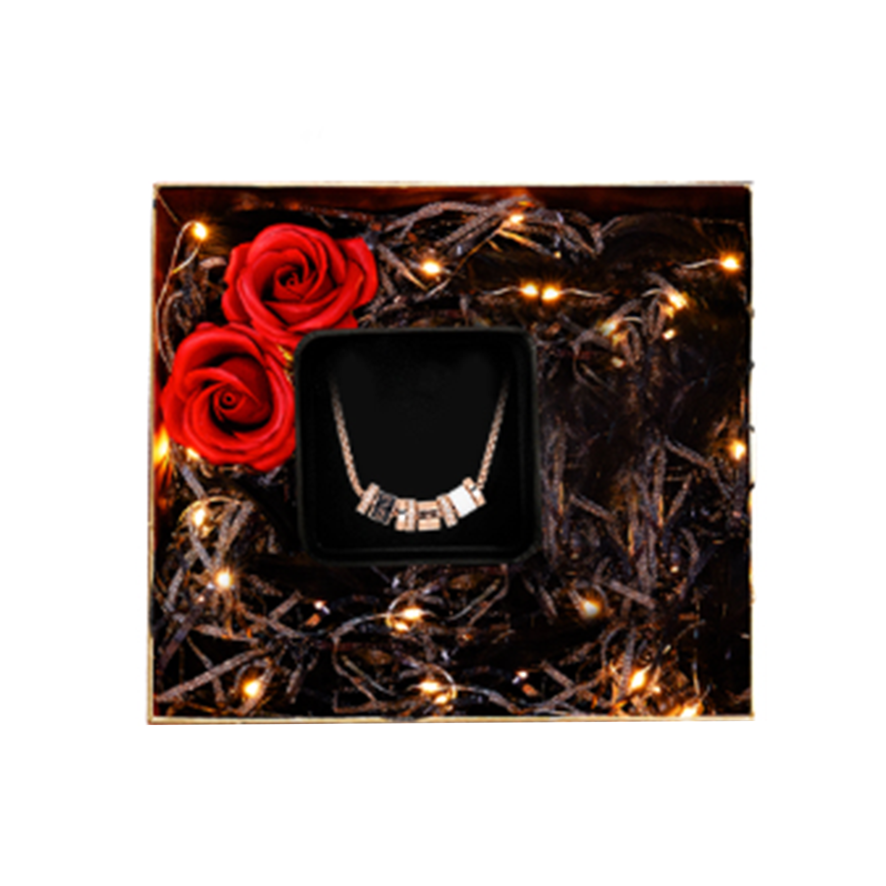 阿玛尼 镶钻串珠 项链