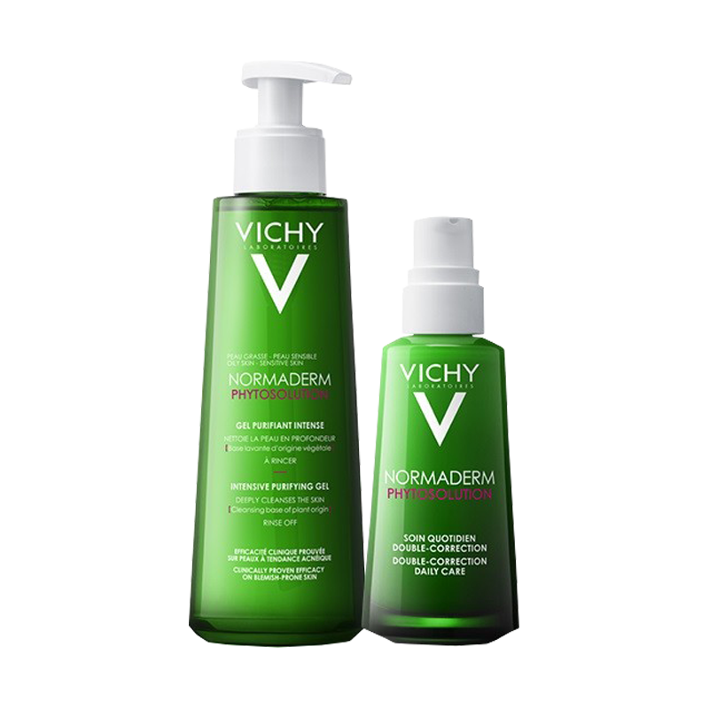 薇姿 小绿瓶清痘双星护肤套装