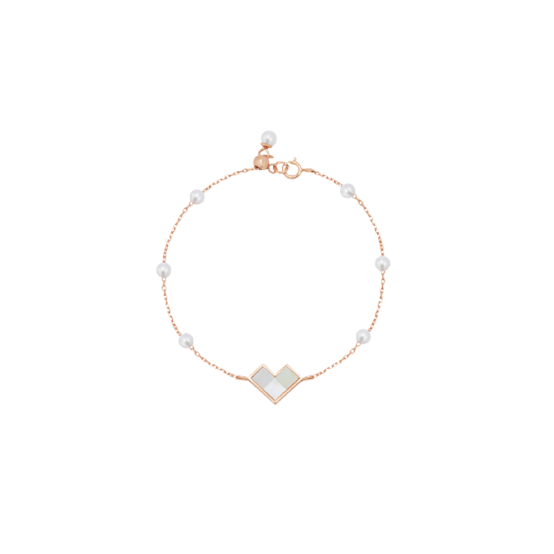 阿吉豆 拼贴爱心手链