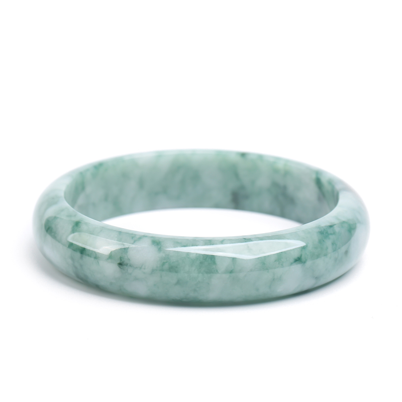 凤禧 飘花A货翡翠手镯