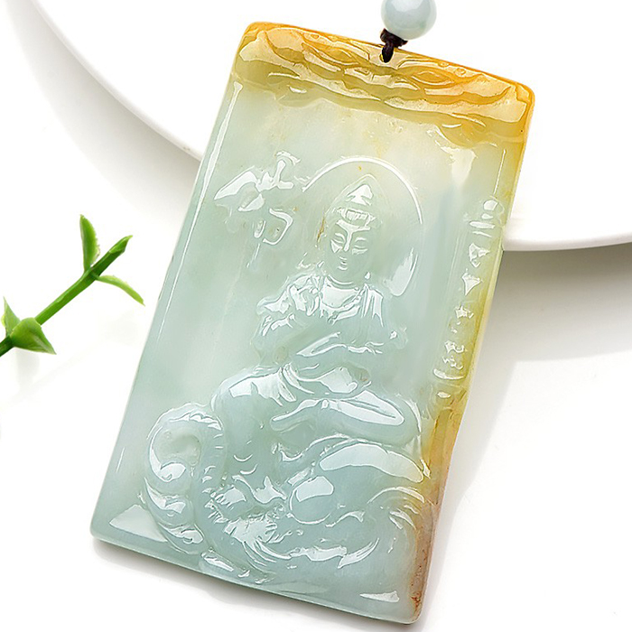 可玉可求翡翠观音吊坠
